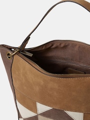 Accessorize Natural Patchwork Suedette Shoulder Bag - Image 4 of 4