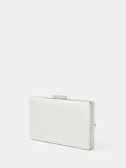 Accessorize Natural Bridal Satin Pleat Clutch Bag - Image 2 of 5