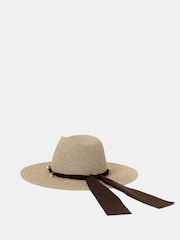 Accessorize Natural Charm Trim Fedora Hat - Image 2 of 4
