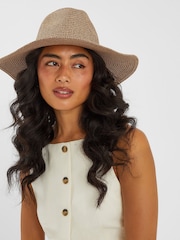 Accessorize Natural Charm Trim Fedora Hat - Image 4 of 4