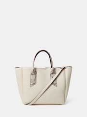 Accessorize Faux Snakeskin Handle Tote Bag - Imagen 1 de 5