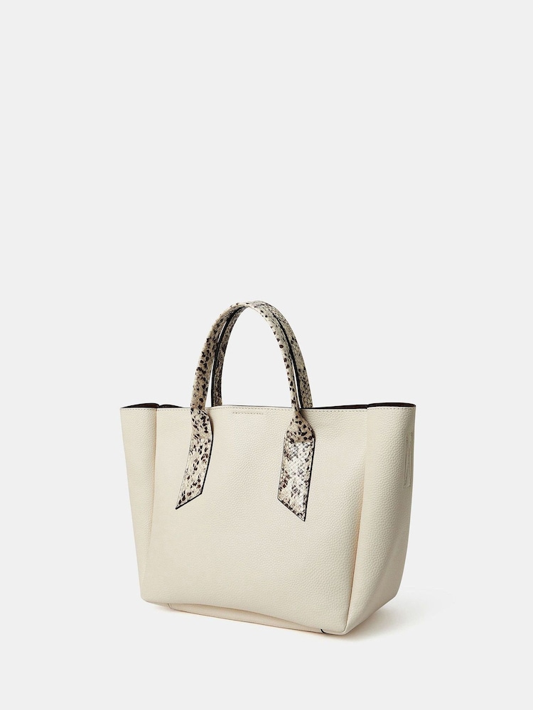 Accessorize Faux Snakeskin Handle Tote Bag - Imagen 2 de 5