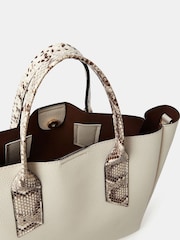 Accessorize Faux Snakeskin Handle Tote Bag - Imagen 3 de 5
