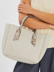 Accessorize Faux Snakeskin Handle Tote Bag - Imagen 5 de 5