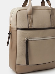 Accessorize Brown Pocket Top Handle Backpack - Image 3 of 5