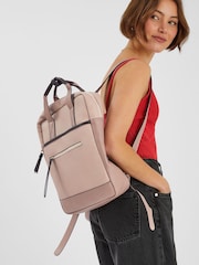 Accessorize Brown Pocket Top Handle Backpack - Image 5 of 5