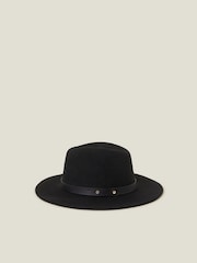 Accessorize Black Wool Fedora Hat - Image 1 of 4