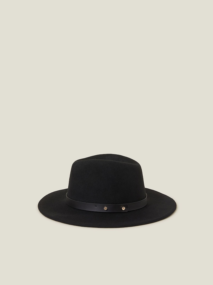 Accessorize Black Wool Fedora Hat - Image 1 of 4