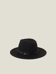 Accessorize Black Wool Fedora Hat - Image 2 of 4
