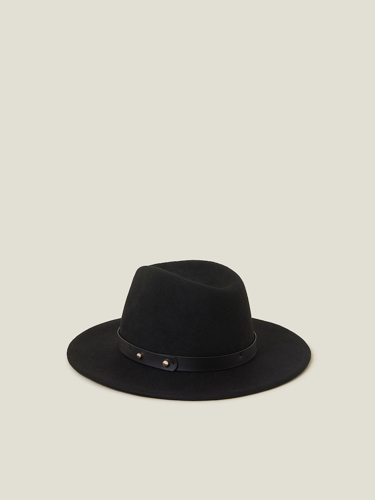 Accessorize Black Wool Fedora Hat - Image 2 of 4