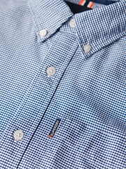 Superdry Blue Essentials Long Sleeve Oxford Shirt - Image 5 of 6