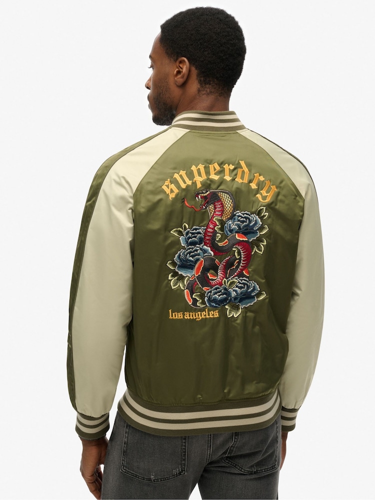 Superdry Souvenir Embroidered Bomber Jacket - Imagen 2 de 7