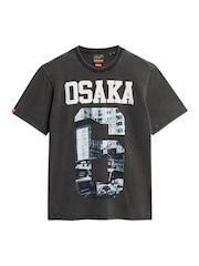 Superdry Black Loose Osaka T-Shirt - Image 5 of 6