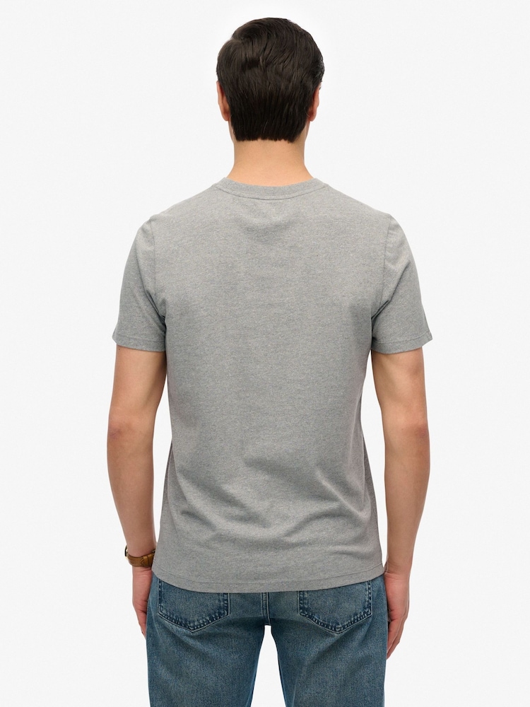 Superdry Grey Relaxed Vintage Workwear T-Shirt - Image 2 of 6 Superdry Grey Relaxed Vintage Workwear T-Shirt - Image 2 of 6