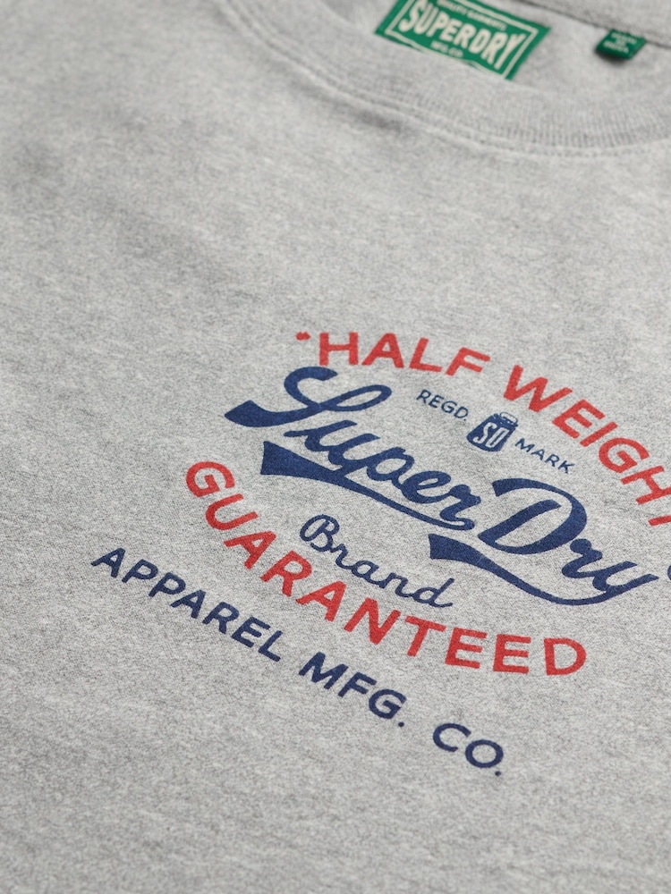 Superdry Grey Relaxed Vintage Workwear T-Shirt - Image 6 of 6