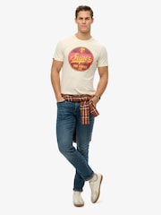 Superdry Cream Relaxed Gasoline Graphic T-Shirt - Image 3 of 6