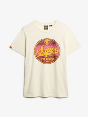 Superdry Cream Relaxed Gasoline Graphic T-Shirt - Image 5 of 6