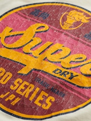 Superdry Cream Relaxed Gasoline Graphic T-Shirt - Image 6 of 6