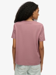 Superdry Purple Relaxed Venue Metallic T-Shirt - Image 3 of 6