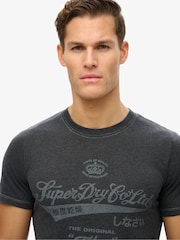 Superdry Grey Relaxed Workwear Washed T-Shirt - Image 4 of 5