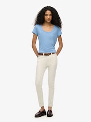 Superdry Blue Scoop Neck T-Shirt - Image 3 of 6