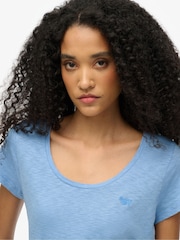 Superdry Blue Scoop Neck T-Shirt - Image 4 of 6