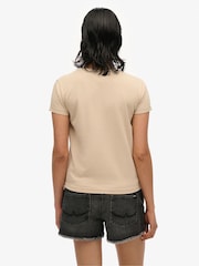Superdry Nude Sport Luxe Fitted T-Shirt - Image 3 of 6