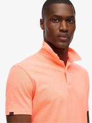 Superdry Orange Essential Jersey Polo Top - Image 4 of 5