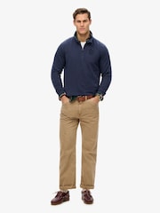 Superdry Blue The Merchant Store Quarter Zip Sweatshirt - Image 3 of 6