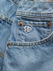 Superdry Blue Mid Rise Denim Hot Shorts - Image 7 of 7