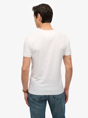 Superdry White Slub Short Sleeve Jersey Grandad Top - Image 2 of 6