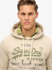 Superdry Nude Relaxed Vintage Logo Heritage Hoodie - Image 4 of 6