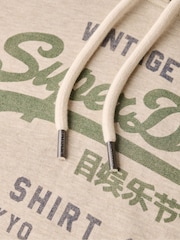 Superdry Nude Relaxed Vintage Logo Heritage Hoodie - Image 6 of 6