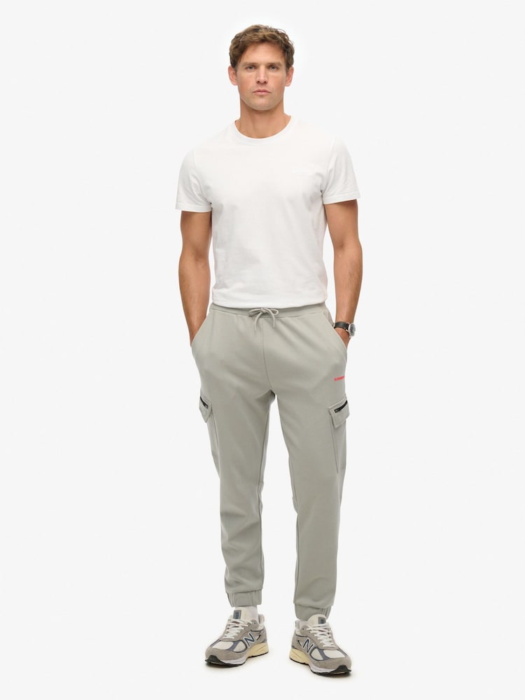 Superdry Grey Tech Logo Cargo Joggers - Image 2 of 7