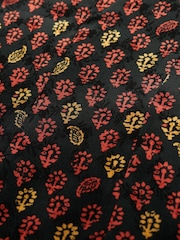 Superdry Black Mandarin Jacquard Mini Dress - Image 7 of 7