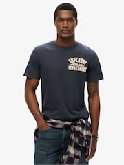 Superdry Blue Vintage Athletic T-Shirt - Image 1 of 6