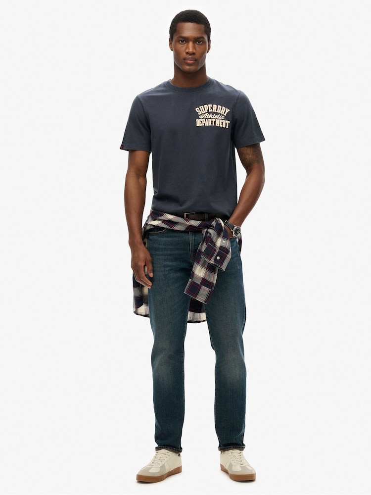 Superdry Blue Vintage Athletic T-Shirt - Image 2 of 6