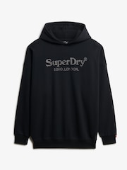 Superdry Black Relaxed Venue Metallic Hoodie - Image 5 of 6