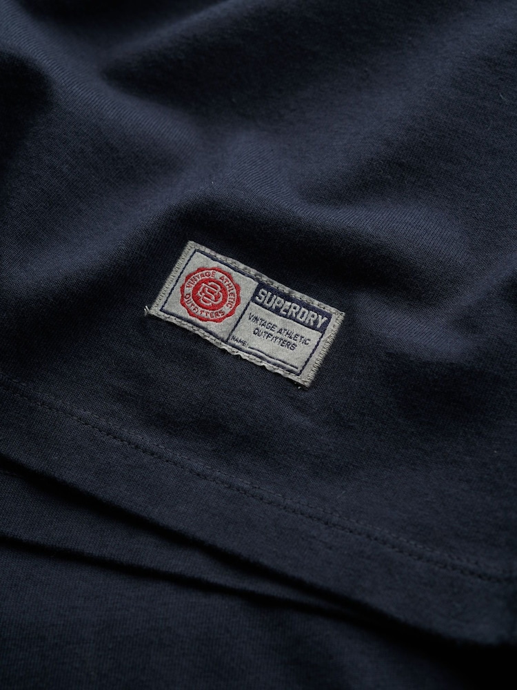 Superdry Blue Vintage Athletic T-Shirt - Image 6 of 6