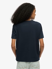 Superdry Blue Venue Metallic Relaxed T-Shirt - Image 3 of 6