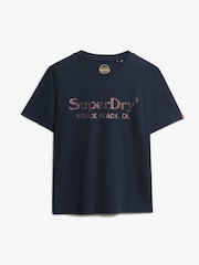 Superdry Blue Venue Metallic Relaxed T-Shirt - Image 5 of 6