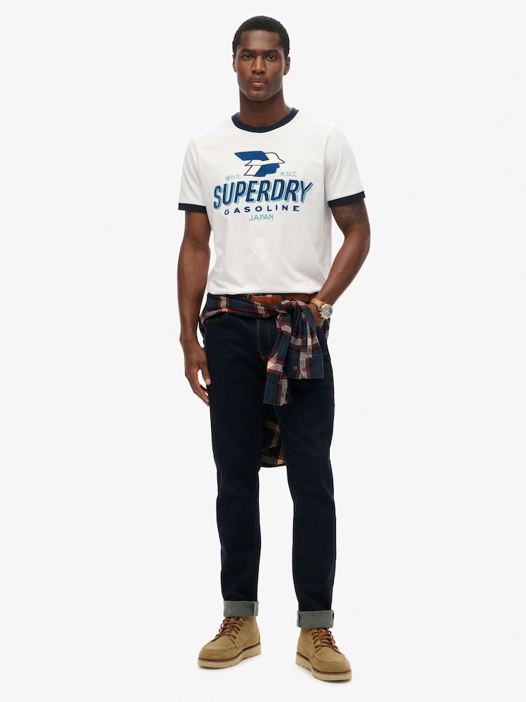 Superdry White Modern Industry Relaxed T-Shirt - Image 2 of 6