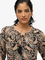 Superdry Black Printed Long Sleeve Blouse - Image 3 of 6