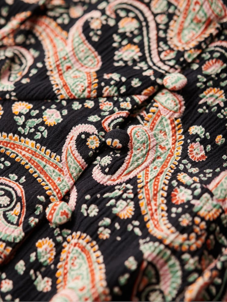 Superdry Black Printed Long Sleeve Blouse - Image 6 of 6