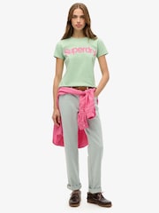 Superdry Green Core Logo City Fitted T-Shirt - Image 3 of 6