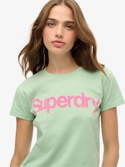 Superdry Green Core Logo City Fitted T-Shirt - Image 4 of 6