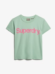 Superdry Green Core Logo City Fitted T-Shirt - Image 5 of 6