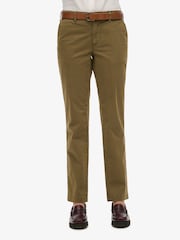 Superdry Green Mid Rise Chinos - Image 5 of 7