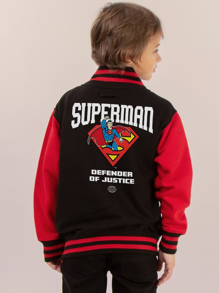 Brands In Black Superman Justice Varsity Jacket - Image 2 of 4