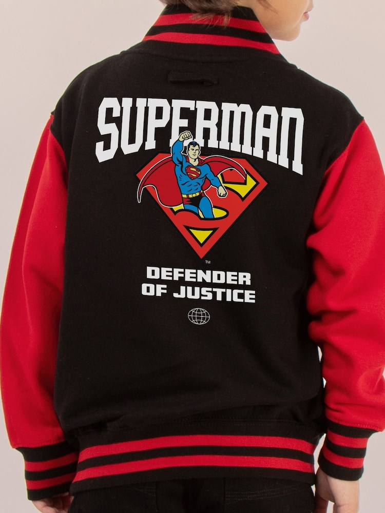 Brands In Black Superman Justice Varsity Jacket - Image 4 of 4